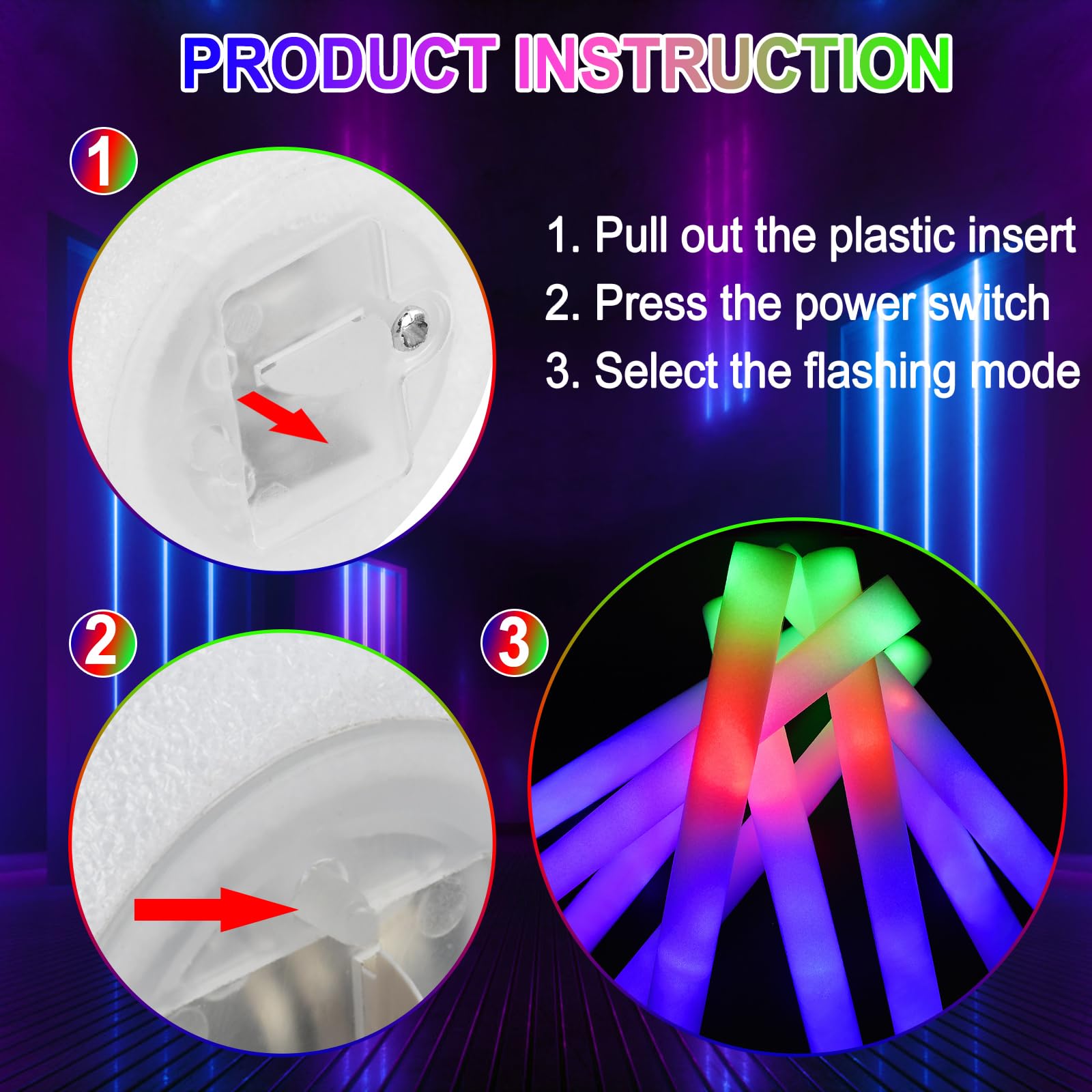 Taotuo Glow Sticks individual packaging for easy distribution.