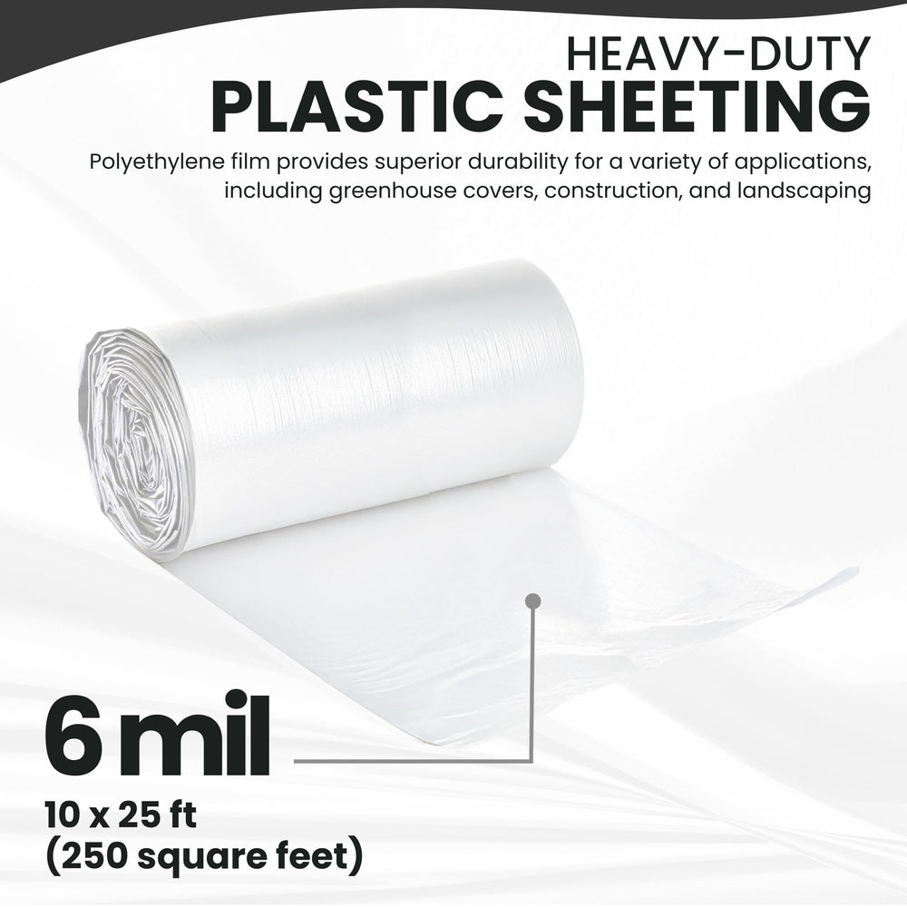 Tapix heavy-duty six-mil sheeting resists tears during demanding renovation tasks