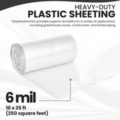 Tapix heavy-duty six-mil sheeting resists tears during demanding renovation tasks
