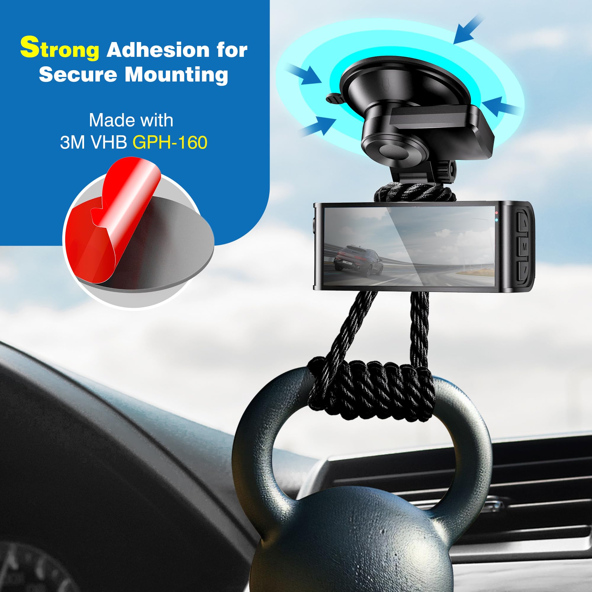 Tapsi heat-resistant mounting tape withstands heat and UV for lasting holds.