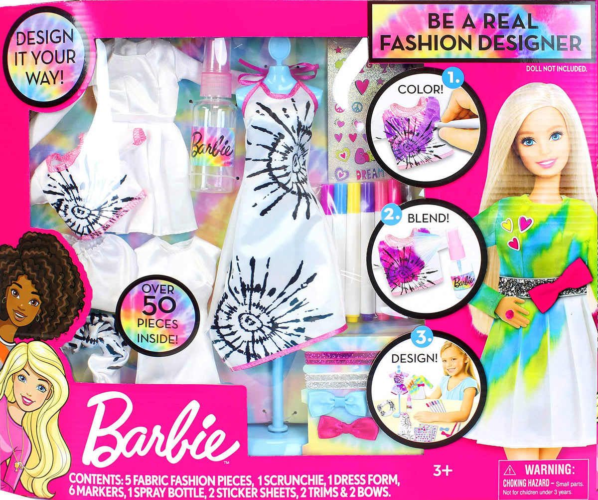 Tara Toys Barbie Tie-Dye Fashion Designer Kit – dresses for imaginative styling sessions