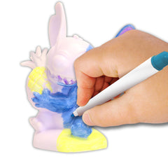 Kids enjoy a tropical coloring adventure with Stitch pineapple vinyl scene.