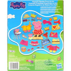 Tara Toys wooden stand organizing outfits for quick changes and display.