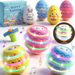 Taranovi light-up spinning top four-pack for Easter play and party fun