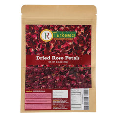 Tarkeeb dried rose petals collection for culinary and decorative uses.