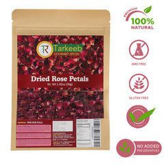 Tarkeeb rose petals tea infusion with fragrant floral aroma.