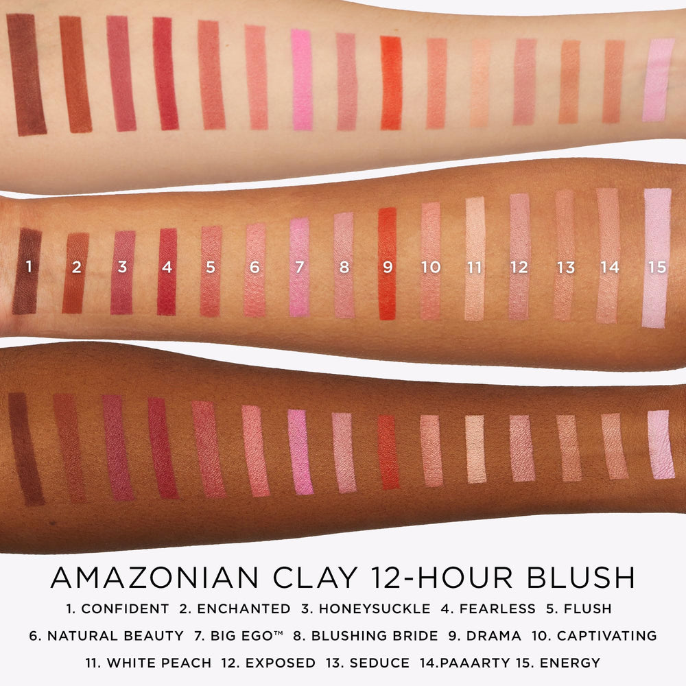 tarte Amazonian Clay 12-Hour Blush Exposed brush stroke demonstrates smooth application