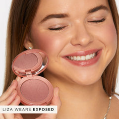 tarte Amazonian Clay 12-Hour Blush Exposed close-up texture shows silky powder