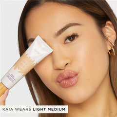 tarte BB blur porcelain tint highlights a lightweight, comfortable feel.