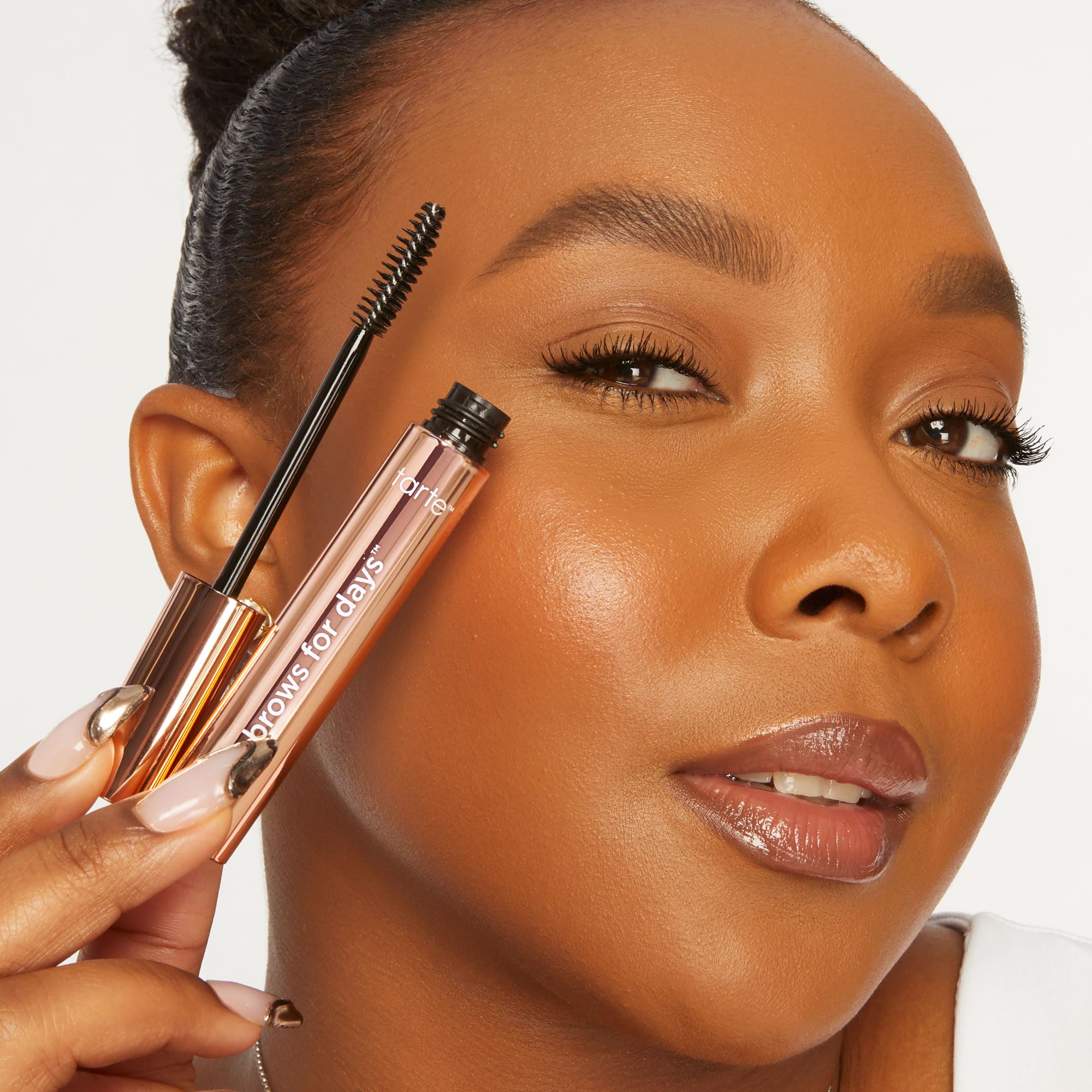 tarte brows for days framing gel application process illustrates simple lift and shape steps