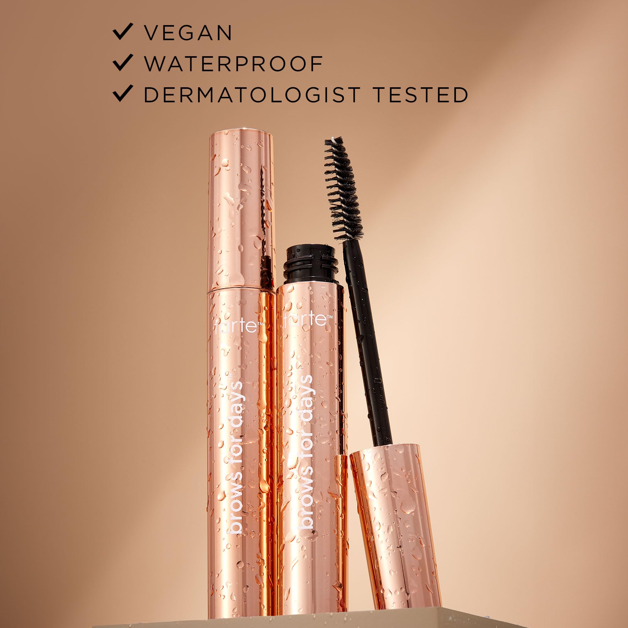 tarte brows for days framing gel with cucumber glycerin emphasizes soothing hydration for brows