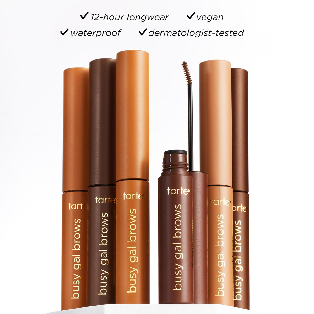 tarte Busy Gal med brown tint on natural brow shade.