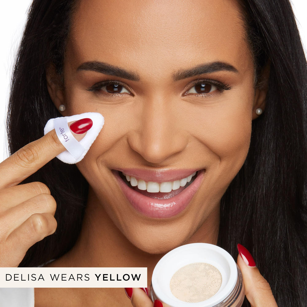 tarte creaseless powder travel-size compact ideal for busy days