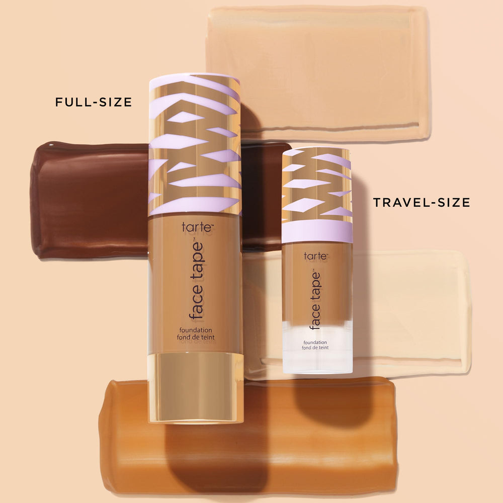 tarte Face Tape packaging displays compact, travel-friendly kit.