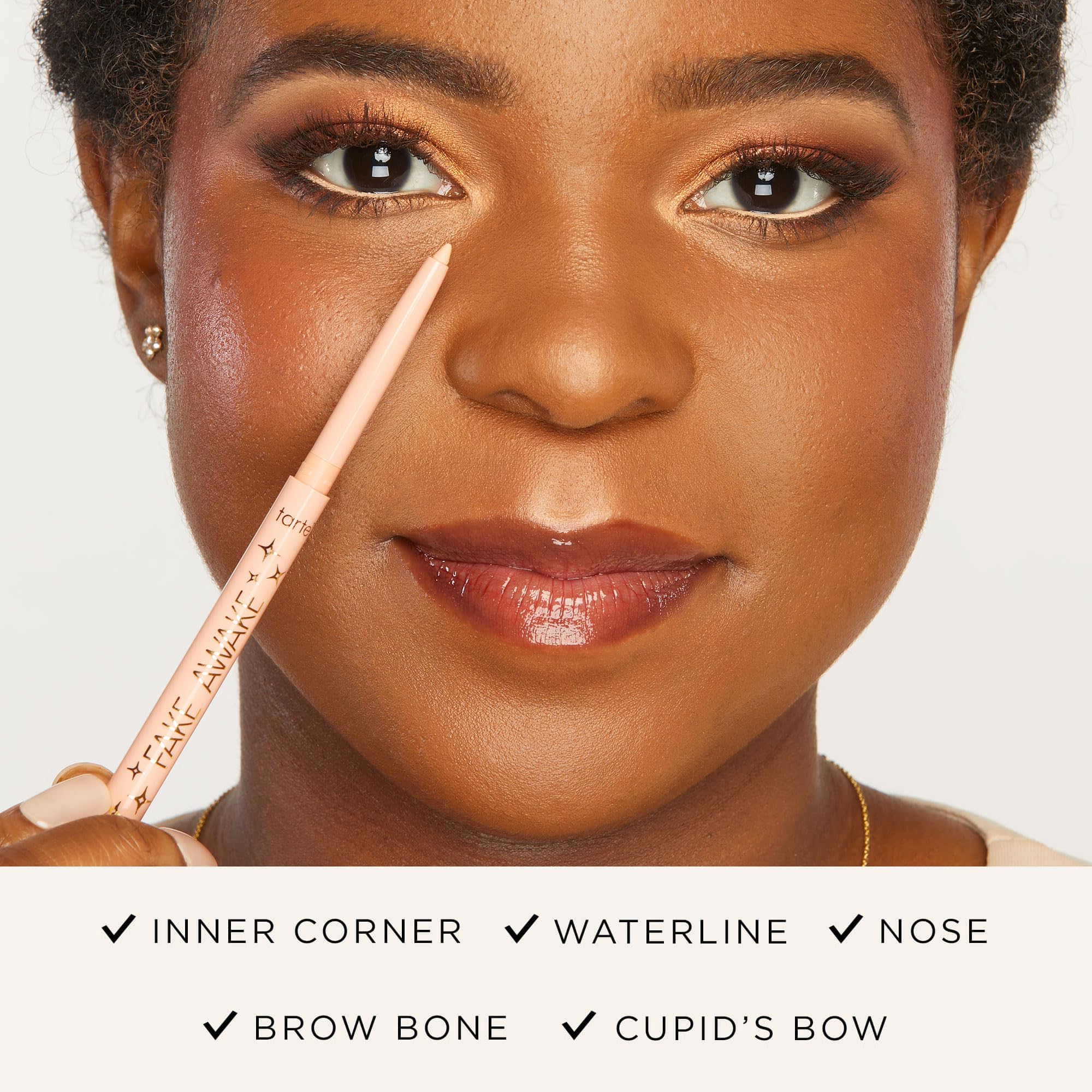 tarte fake awake eye highlight pencil brow bone highlight demonstration