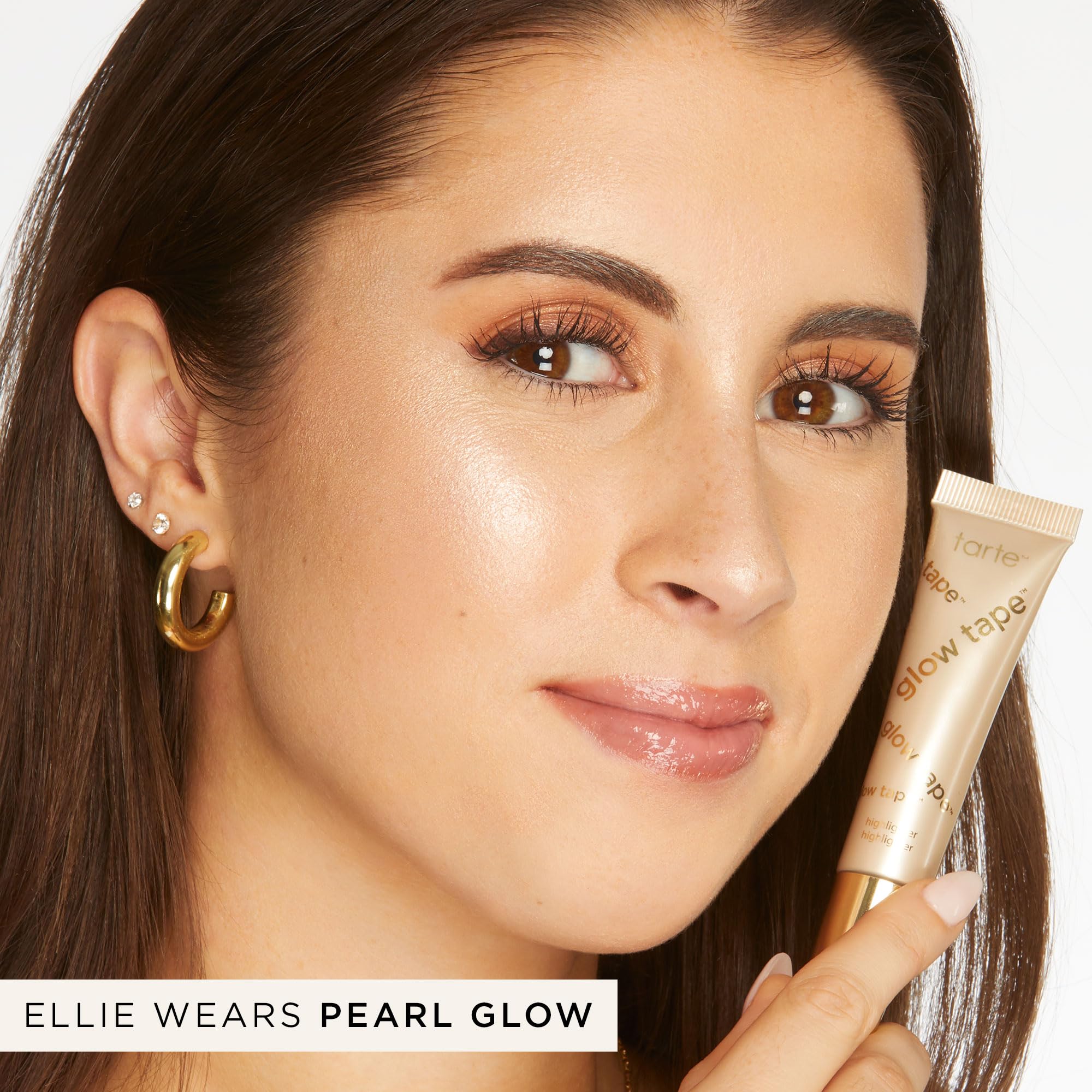 Tarte Glow Tape Highlighter soft-focus finish on the cheekbone