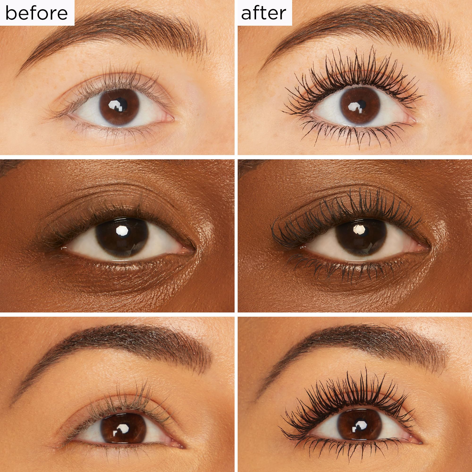 Brush-bristle detail shows volume from shorter and longer bristles.