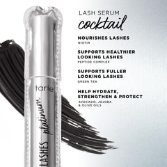 tarte Lights, Camera, Lashes Platinum after-application lashes lifted.