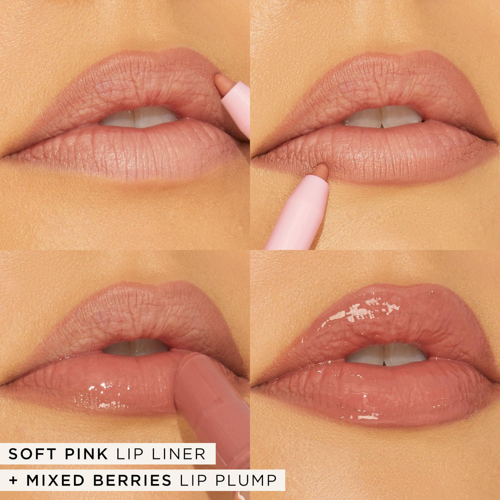 dusty rose shade swatched on lips for everyday wearable color
