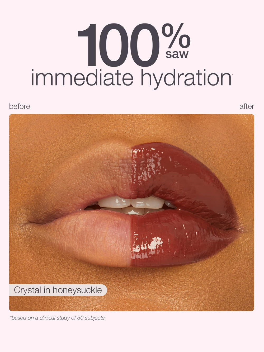 tarte maracuja juicy lip plump on lips with glossy finish