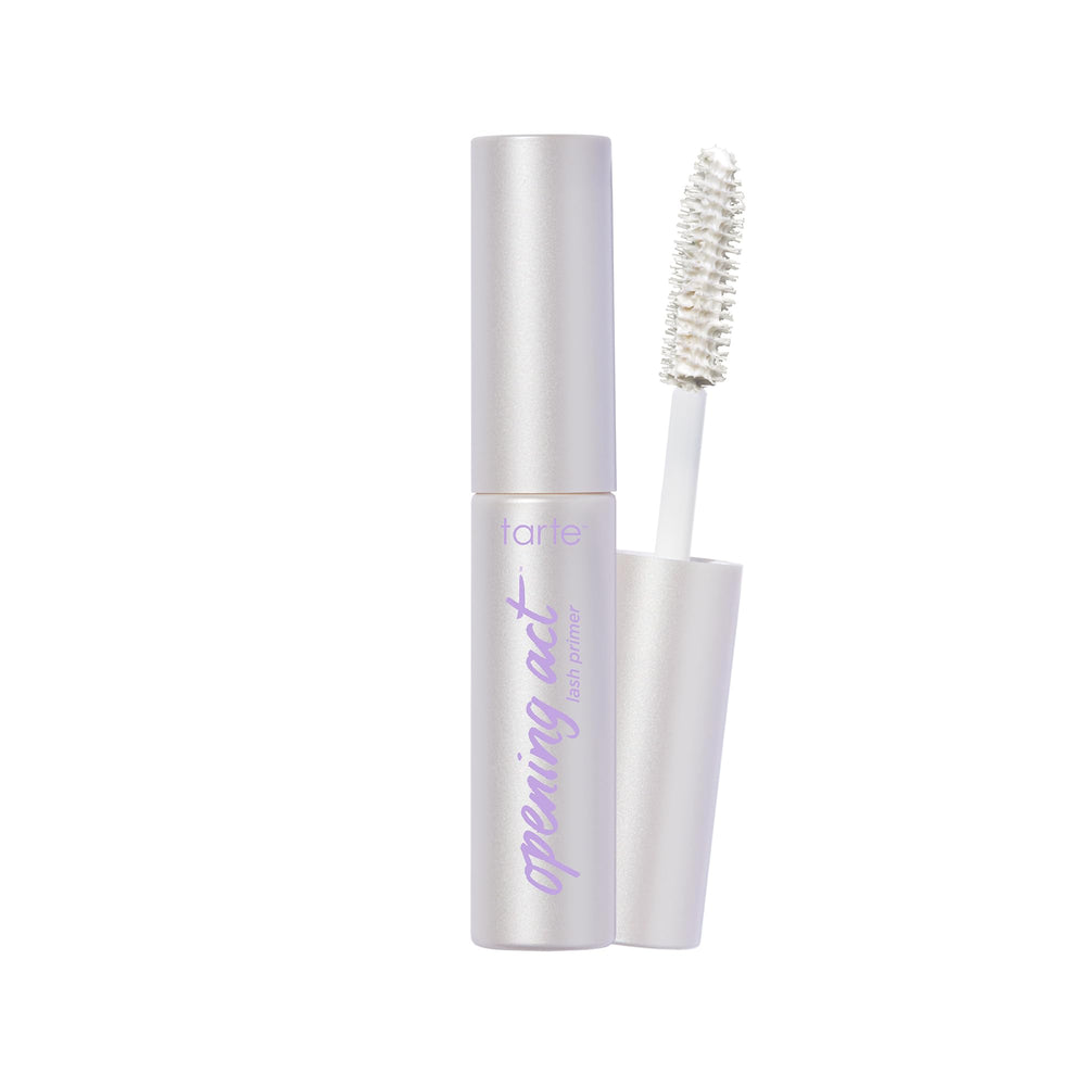 tarte Opening Act lash primer bottle close-up, conditioning lashes for a smooth base.