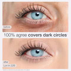 tarte Shape Tape under-eye area after application with brightened look