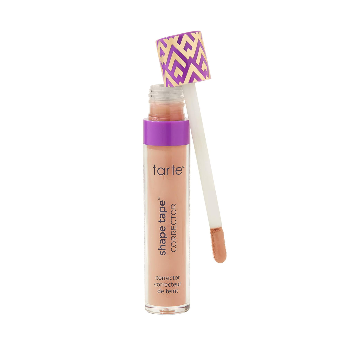 tarte Shape Tape Corrector packaging closeup highlights hydration and design.