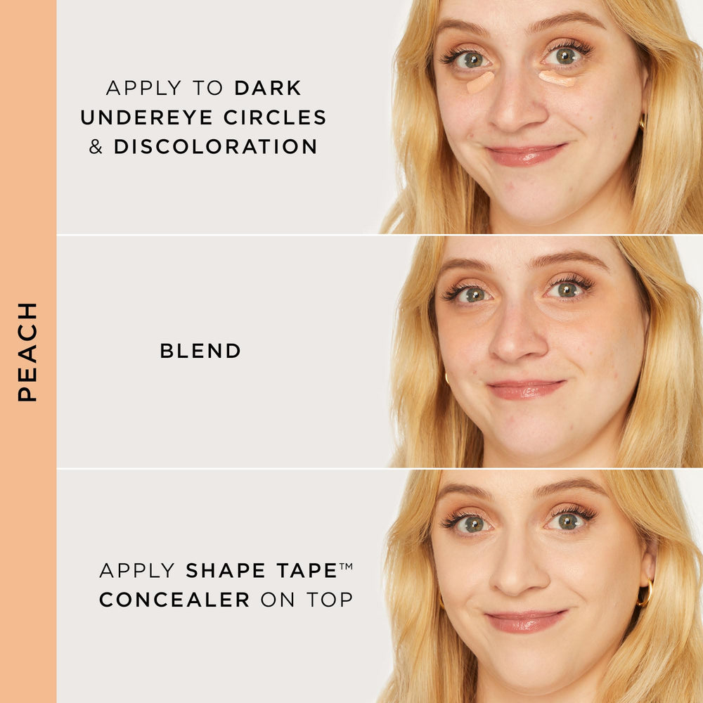 tarte Shape Tape Corrector texture closeup shows creamy blendability for seamless correction.