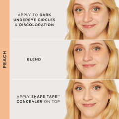 tarte Shape Tape Corrector texture closeup shows creamy blendability for seamless correction.