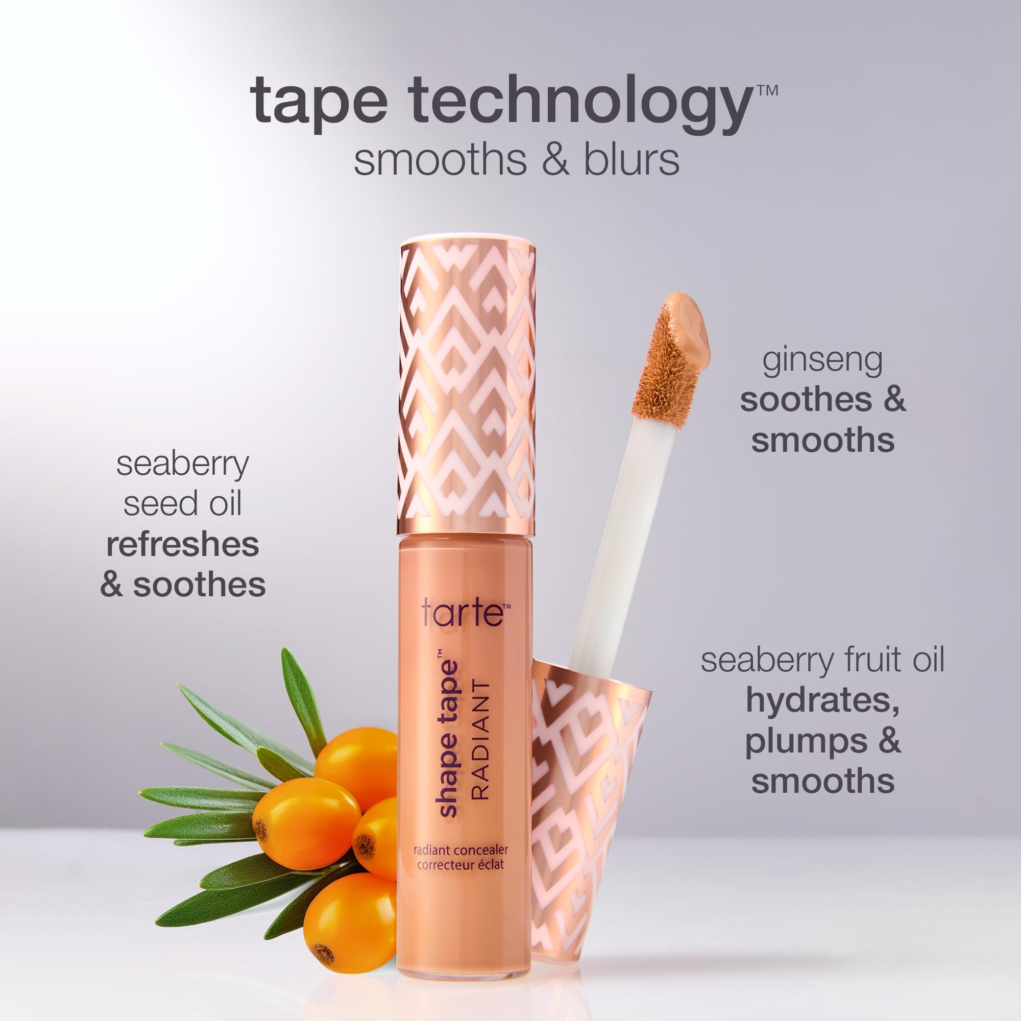 tarte Shape Tape Radiant Concealer seaberry enrichment supports a healthy-looking complexion