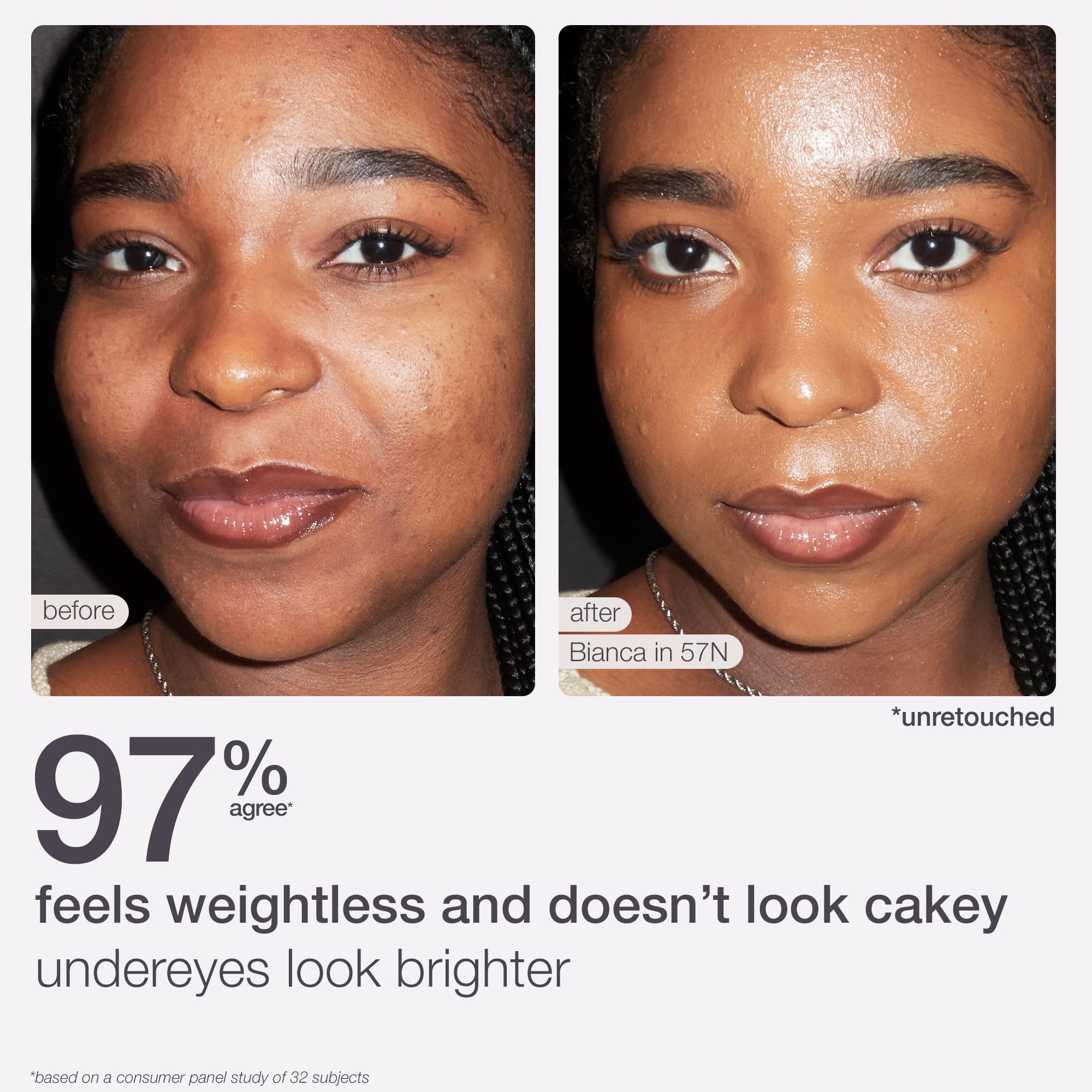 tarte Shape Tape Radiant Concealer swatch on skin shows brightening and smooth texture