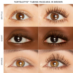 tarte tartelette tubing mascara applying action demonstrates smooth tube removal with warm water
