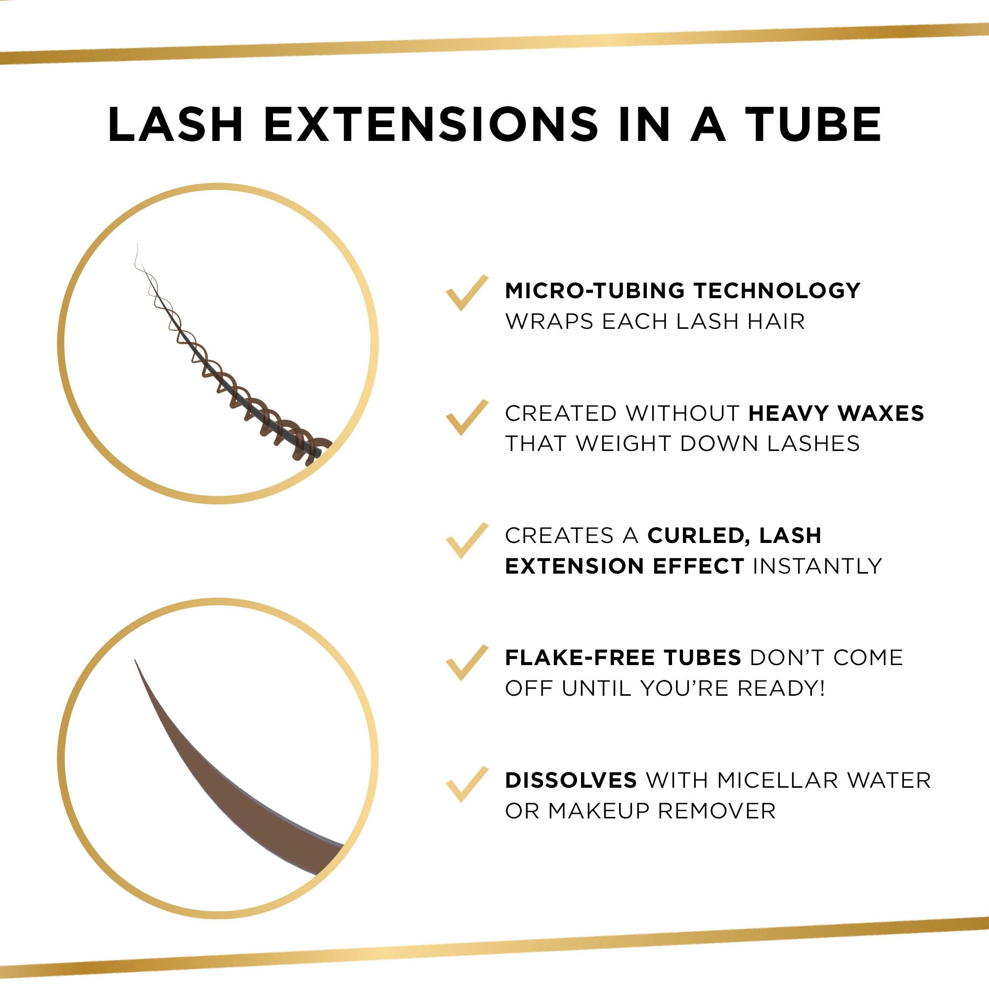 tarte tartelette tubing mascara vial with 360° brush demonstrating clump-free separation