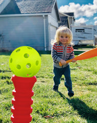 Tarutaru fluorescent green ball increases visibility for faster skill assessment.