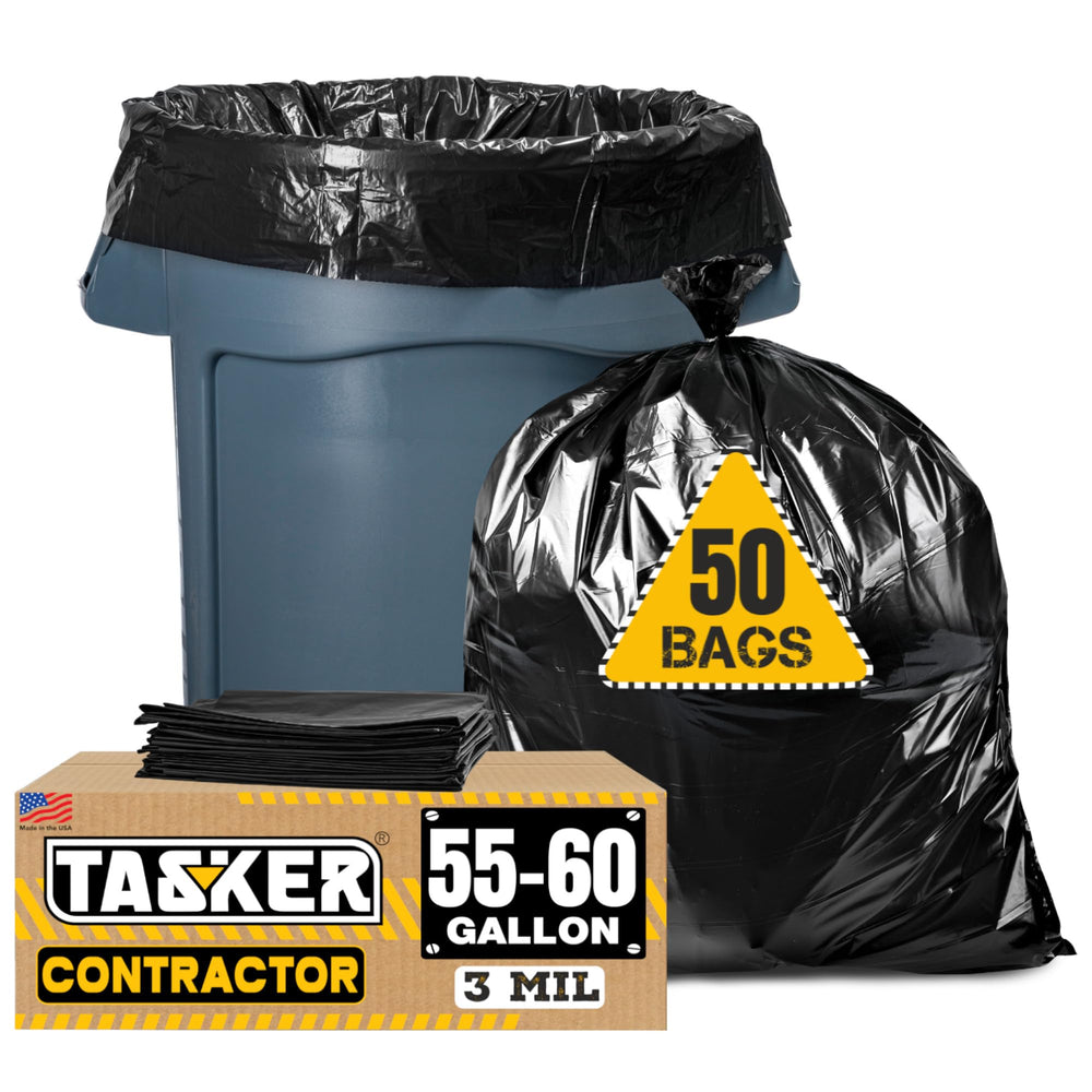 Tasker 55gal open-top contractor bag for on-site debris collection