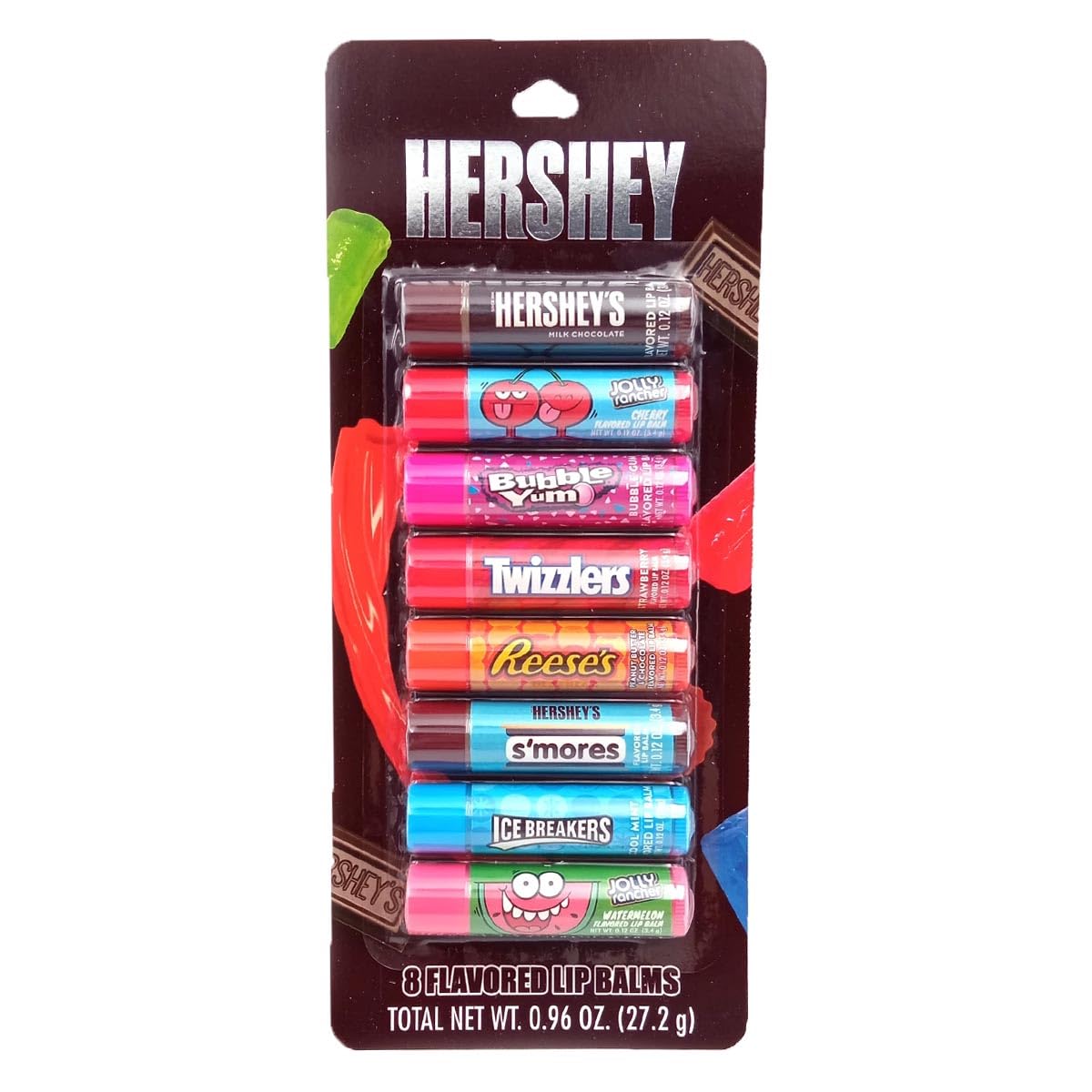 Taste Beauty Hershey 8-Pack lip balms for flavored daily lip care on the go.