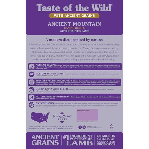 Taste of the Wild ancient grains blend with quinoa millet sorghum chia for balanced nutrition