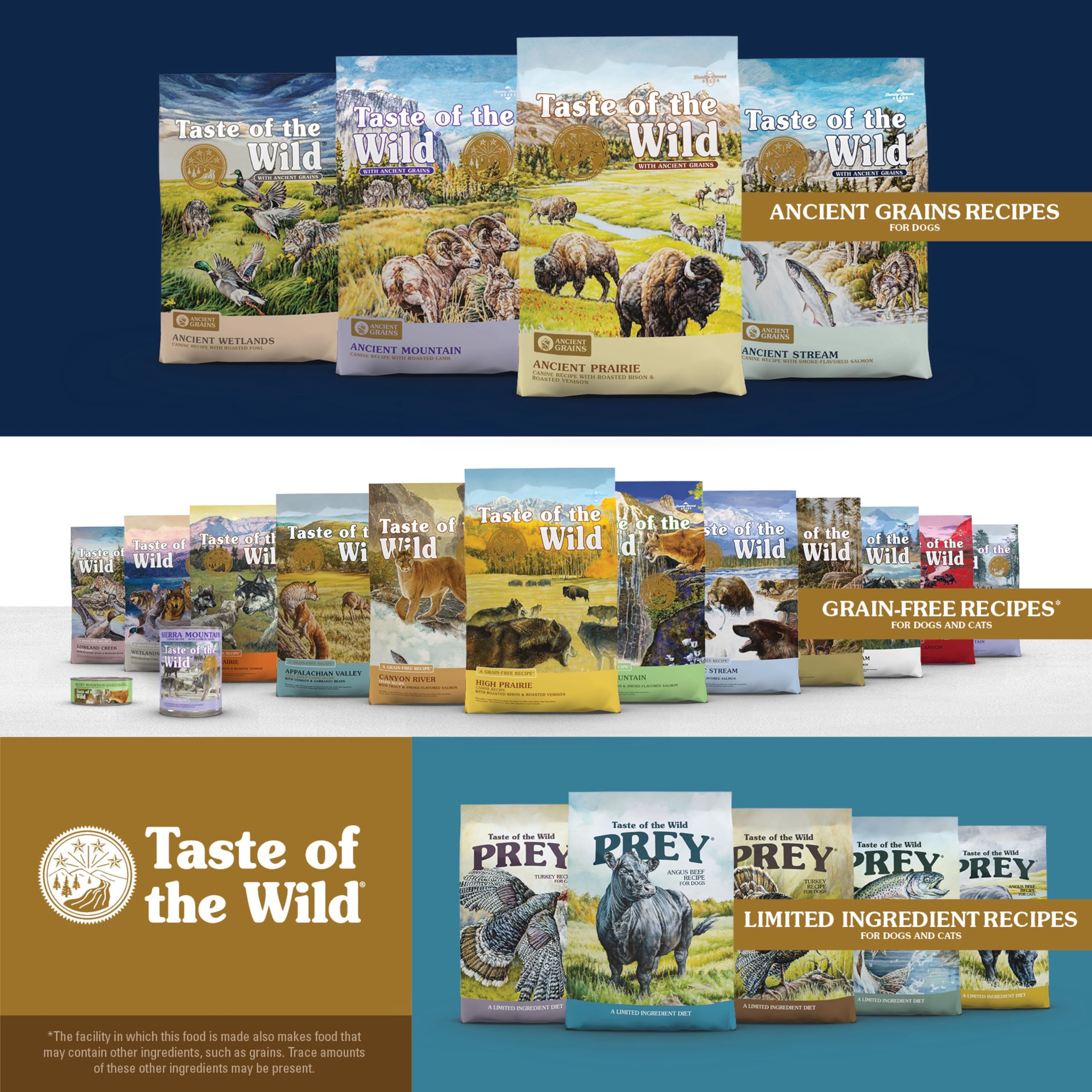 Taste of the Wild Appalachian packaging shows serving guidance for small dogs.