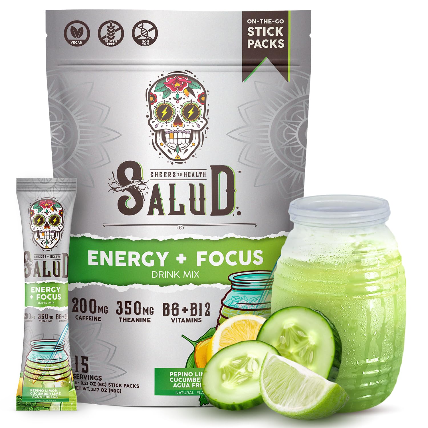 Taste Salud 2-in-1 energy stick pack ready for on-the-go focus