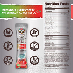 Taste Salud Fresandia Agua Fresca mix poured into a glass with fruity aroma.