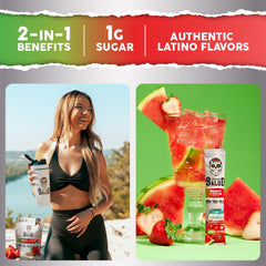 Taste Salud clean-energy packets shown for on-the-go focus and everyday clarity.