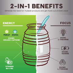 Taste Salud closeup of PurCaf and AmaTea caffeine blend for balanced energy