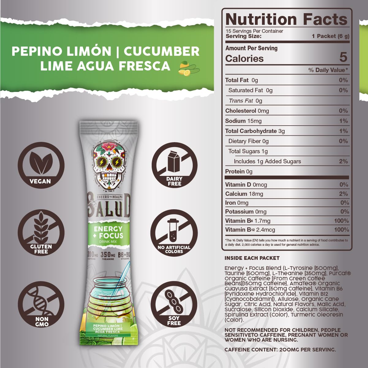 Taste Salud cucumber-lime drink in glass showing refreshing hydration