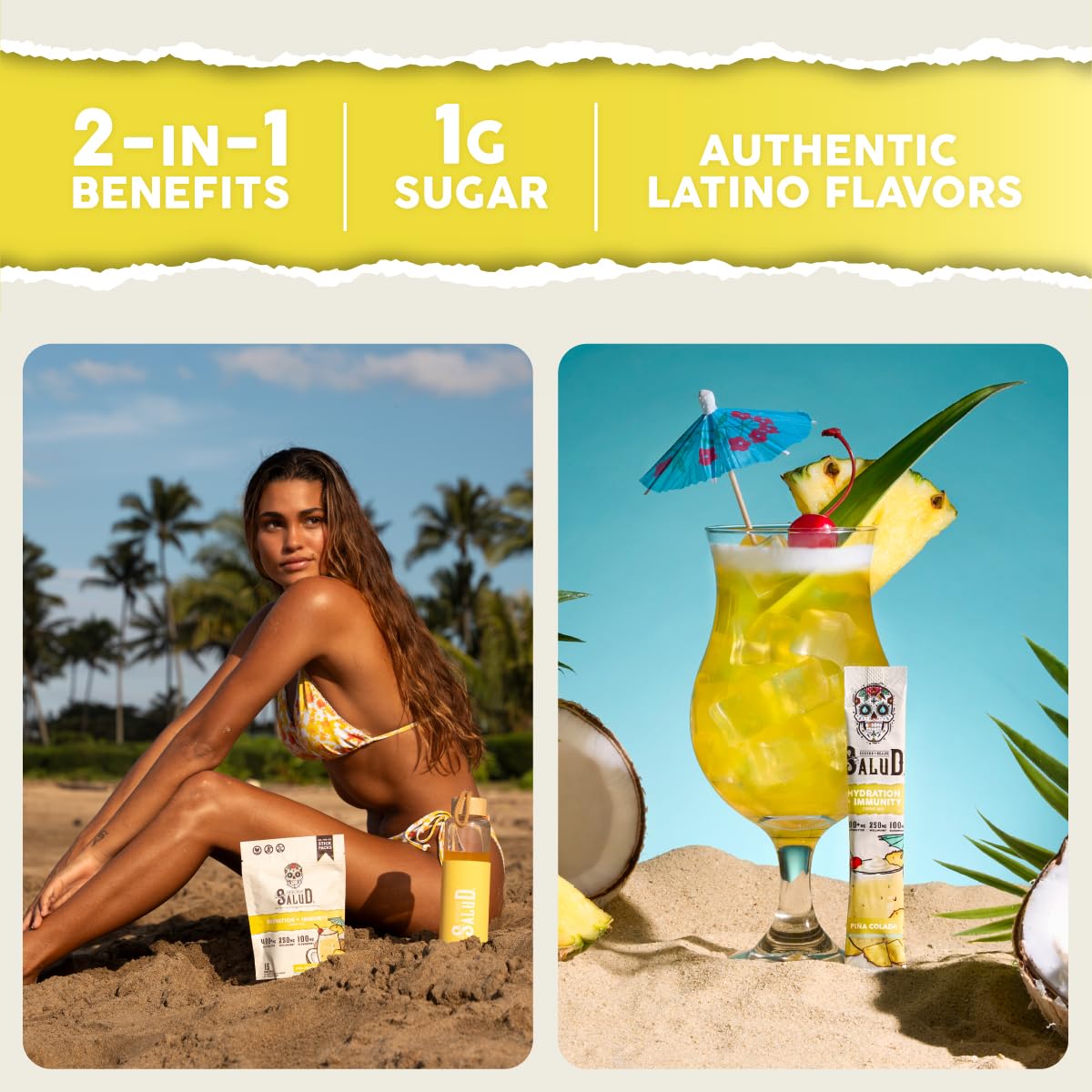 Taste Salud immunity electrolytes elderberry packets in box promote daily wellness on busy days.