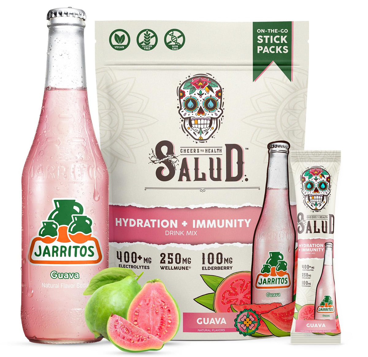 Taste Salud Jarritos hydration packets pour for quick electrolyte boost during workouts