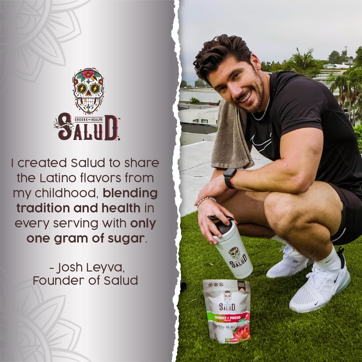 Taste Salud gluten-free vegan packaging indicates inclusive dietary options.