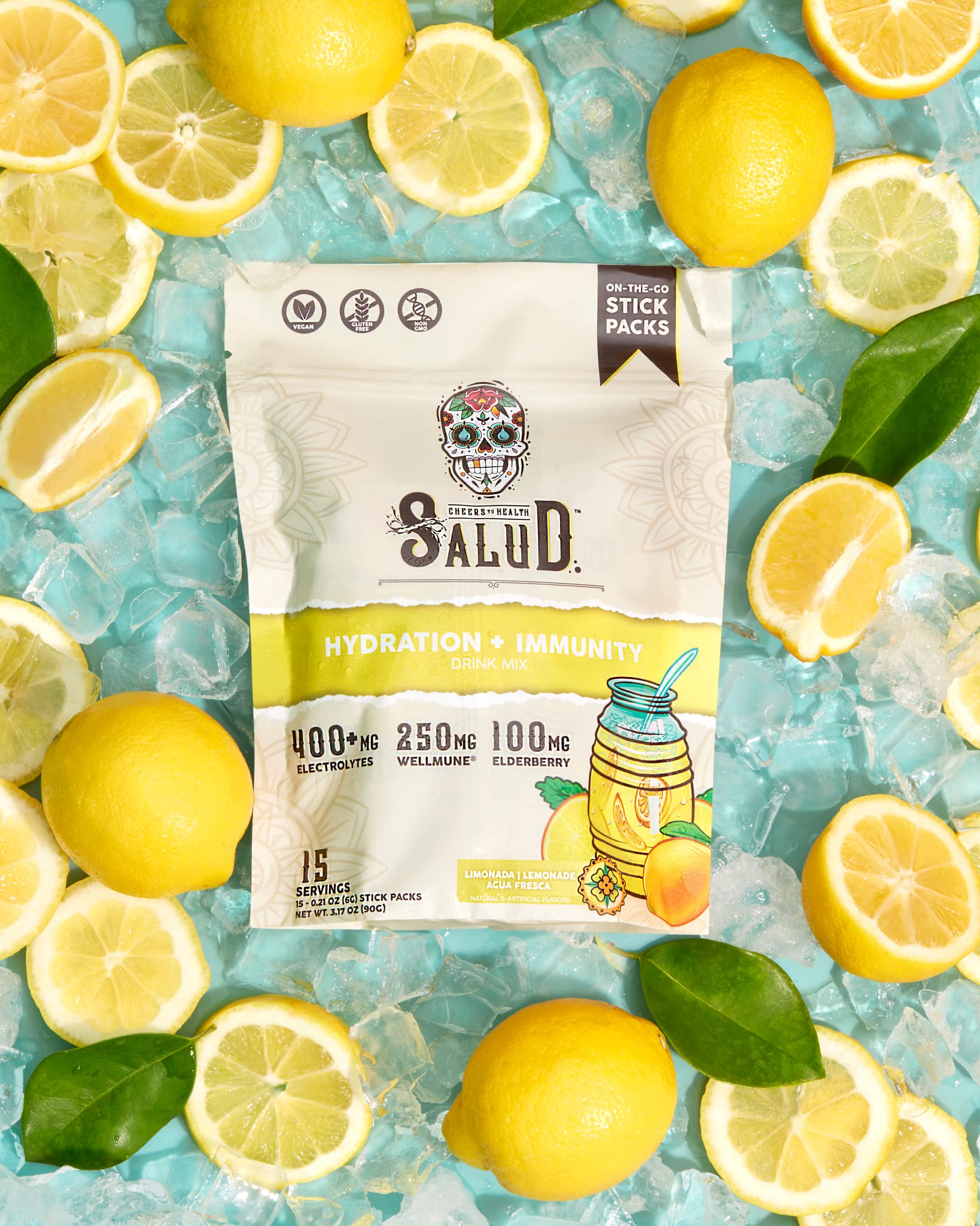 Wellmune and Taste Salud branding suggesting daily immune support potential