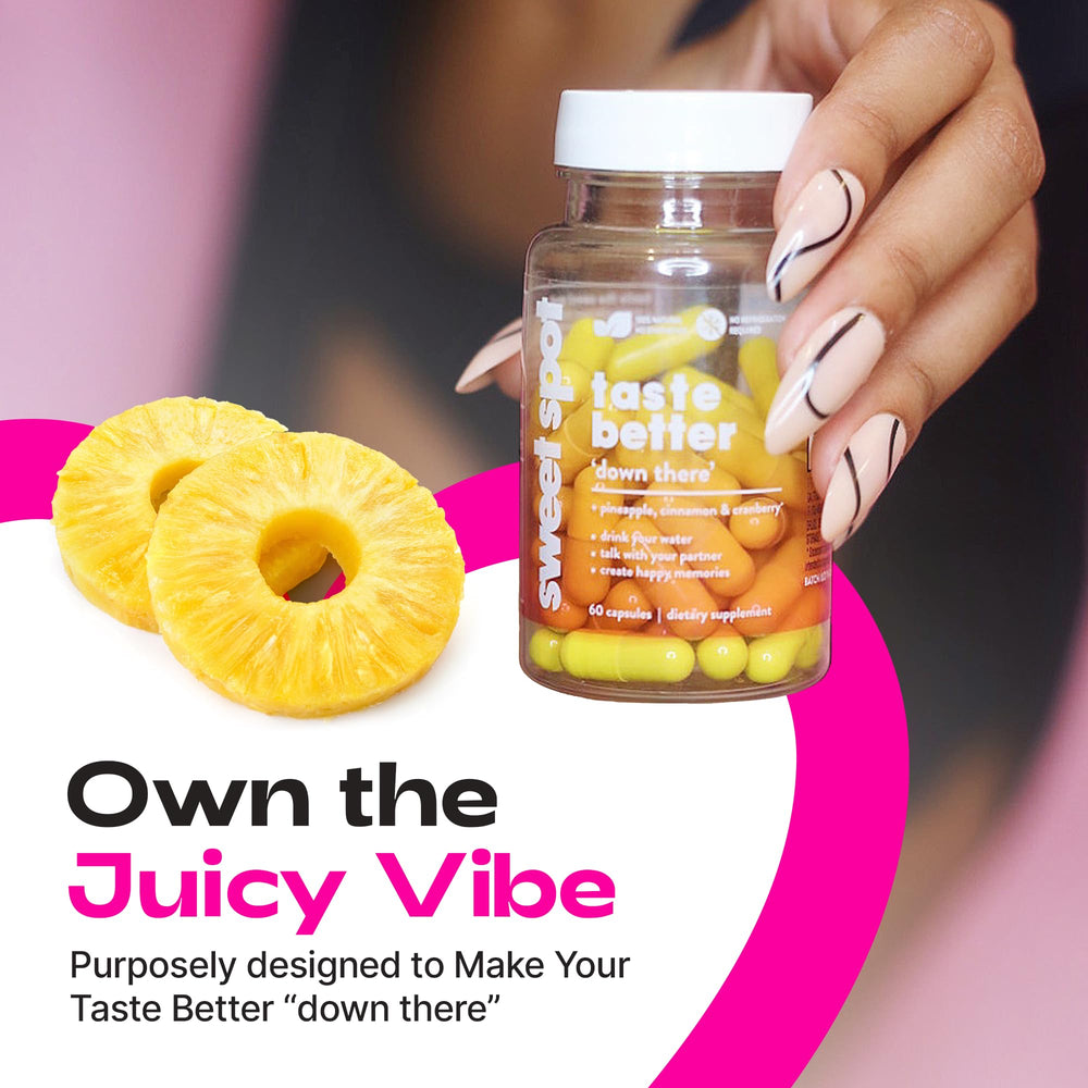 Taste The Sweet Spot cinnamon extract highlight for gentle balance support.