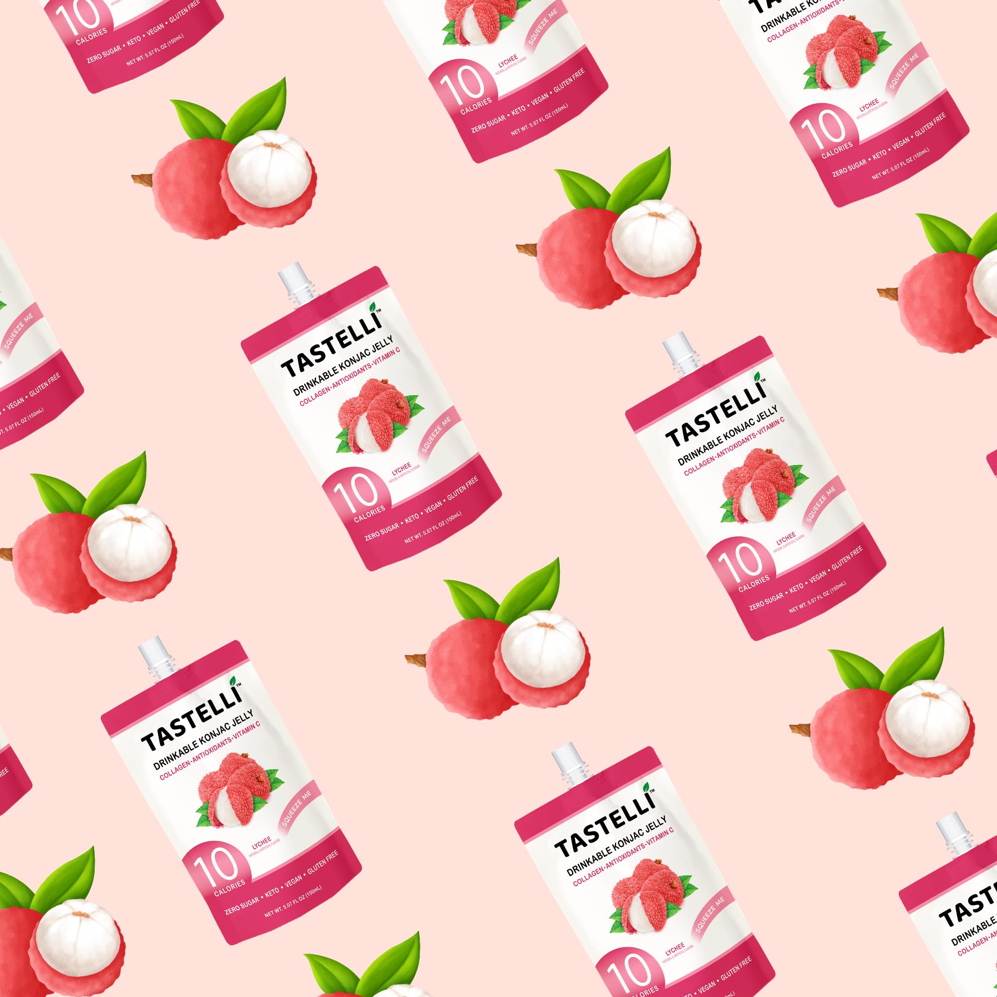 Tastelli Konjac Jelly texture close-up—smooth, drinkable jelly for quick cravings.
