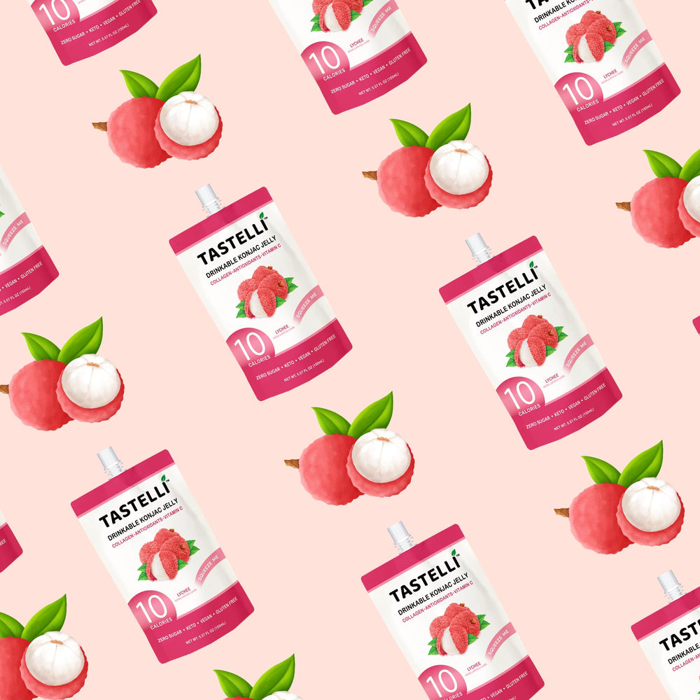 Tastelli Konjac Jelly texture close-up—smooth, drinkable jelly for quick cravings.